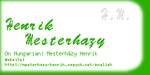henrik mesterhazy business card